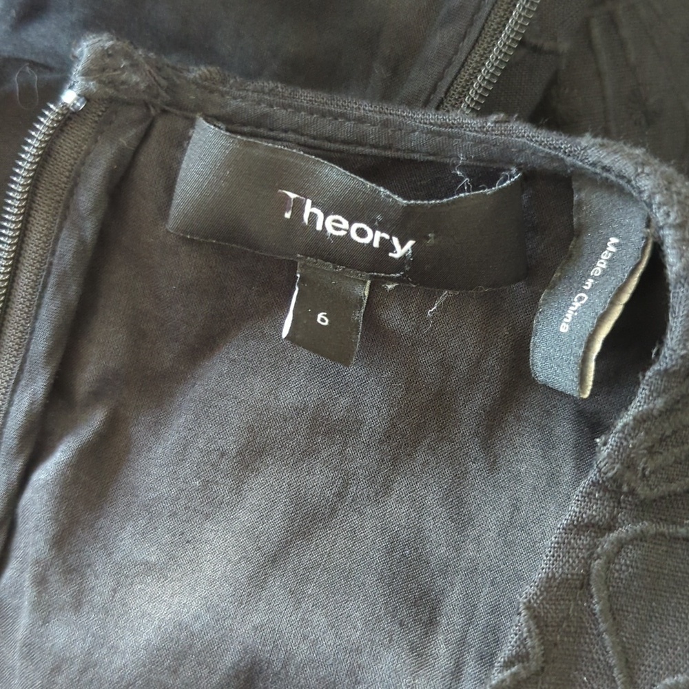 Theory Jemion Eyelet Black Dress - Picture 10 of 11